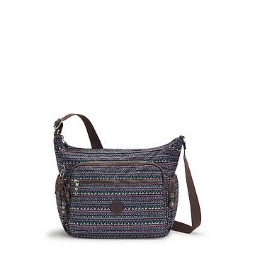 Kipling Gabbie Printed Crossbody Táska Taupe | HU 1162YX